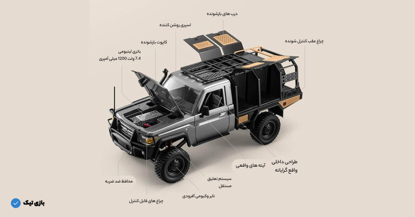 ماشین کنترلی تویوتا لندکروز وانت Mn82s